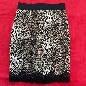 Victoria’s Secret- leopard skirt, lace trim, size 6